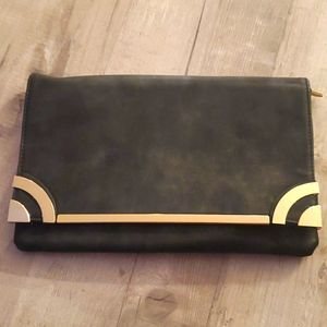 Black used clutch or shoulder purse